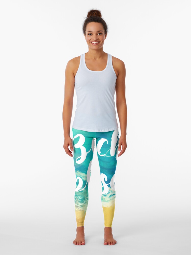 Imagen 1 de 5, Leggings con la obra Beach Please!, diseñada y vendida por weloveboho.