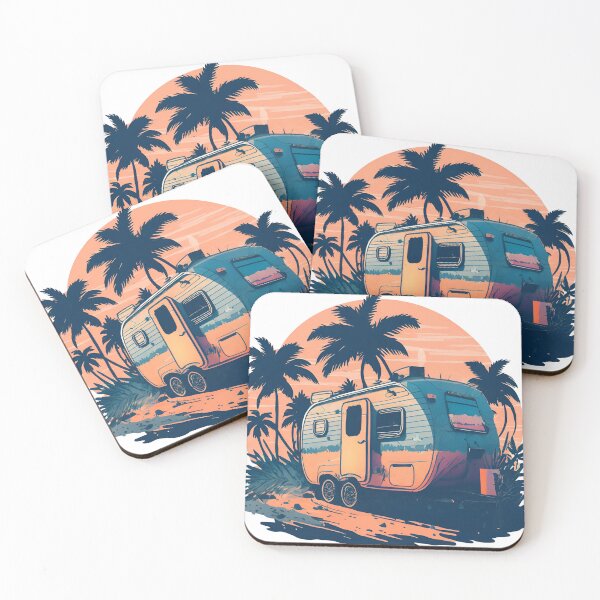 Item preview, Vintage Caravan in the Atlantic Ocean designed and sold by ArtsyWishesShop.