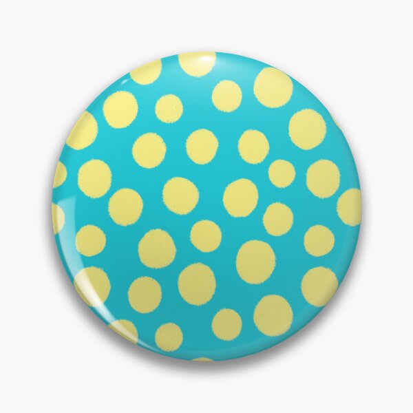 Item preview, Teal and Yellow Polka Dots Pattern designed and sold by AlwaysBeColoring.