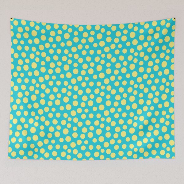 Item preview, Teal and Yellow Polka Dots Pattern designed and sold by AlwaysBeColoring.