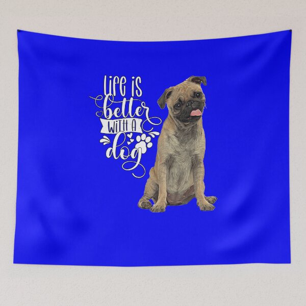 Item preview, Pug Dog Owner Life Is Better With A Dog designed and sold by fantasticdesign.