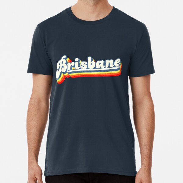 Brisbane, QLD | Retro Rainbow Premium T-Shirt