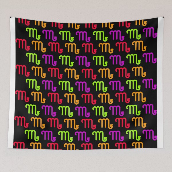 Item preview, Multicolored scorpio sign, astrology zodiac symbol black background designed and sold by Stéphane  Thirion.