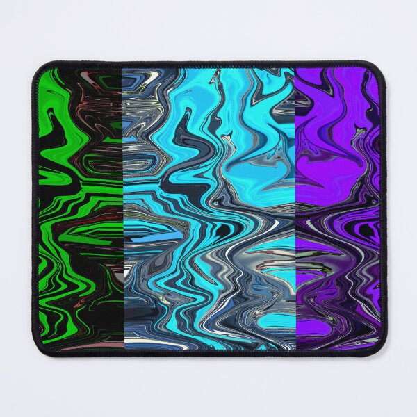 Item preview, Green blue purple abstraction of waves designed and sold by awsomepatterns.