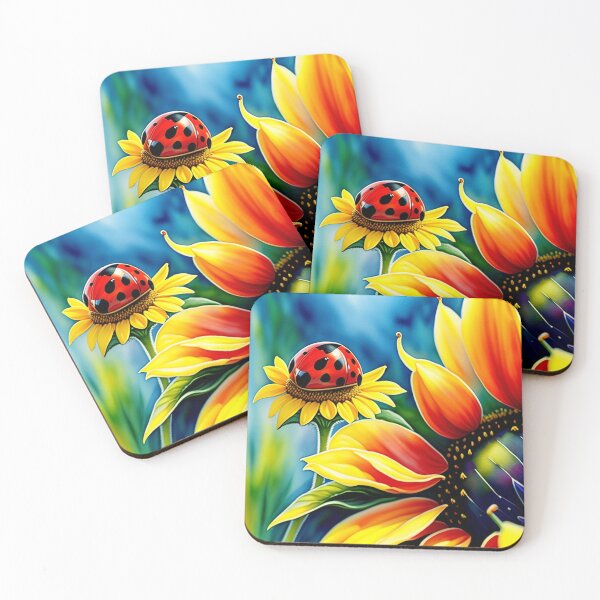 Item preview, Ladybug on sunflower designed and sold by Machinearth.