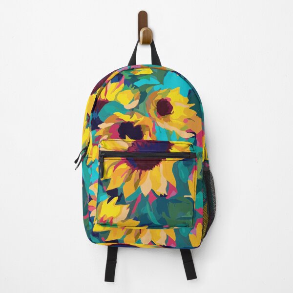 Item preview, Organic Sunflowers: Vibrant Cyan & Yellow designed and sold by TopArtsy.
