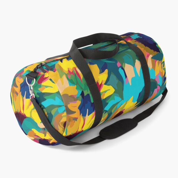 Item preview, Organic Sunflowers: Vibrant Cyan & Yellow designed and sold by TopArtsy.
