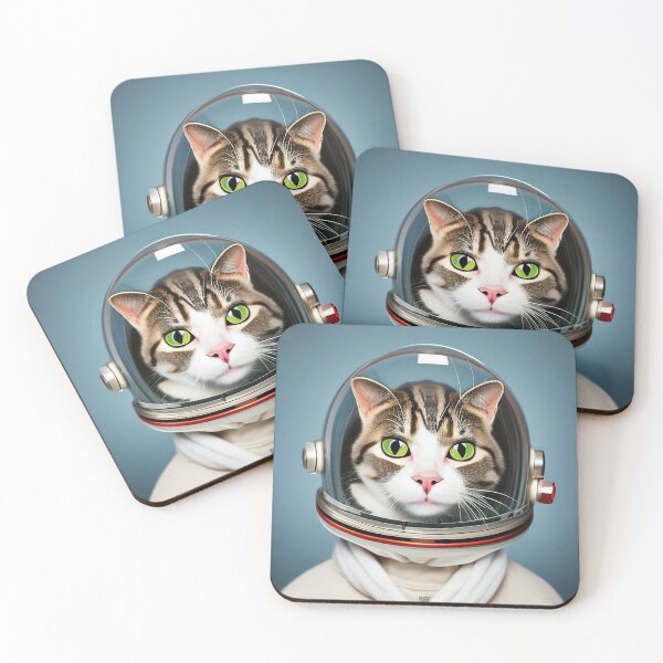 Item preview, Cosmic Cat: Adorable Feline in Space Cap designed and sold by artmangos.