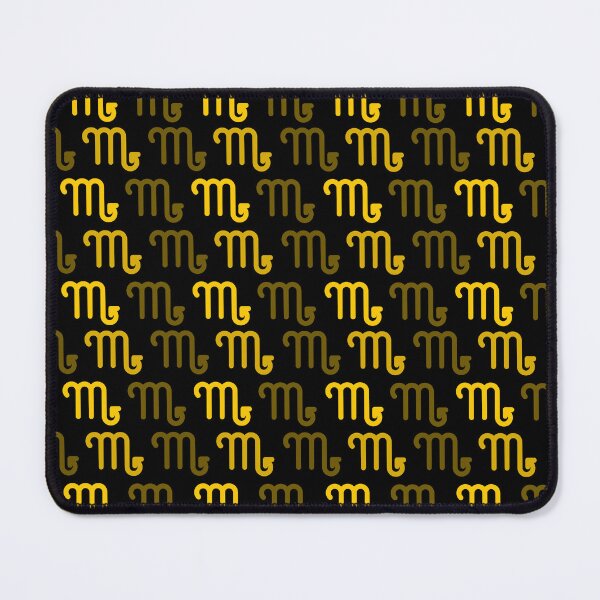 Item preview, Golden yellow scorpio sign, astrology zodiac symbol black background designed and sold by Stéphane Thirion.