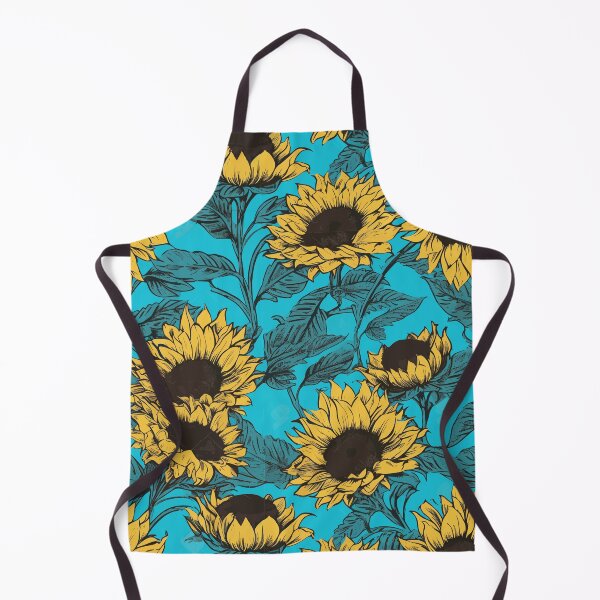 Item preview, Vintage Comic Sunflowers: Bronze & Turquoise designed and sold by TopArtsy.