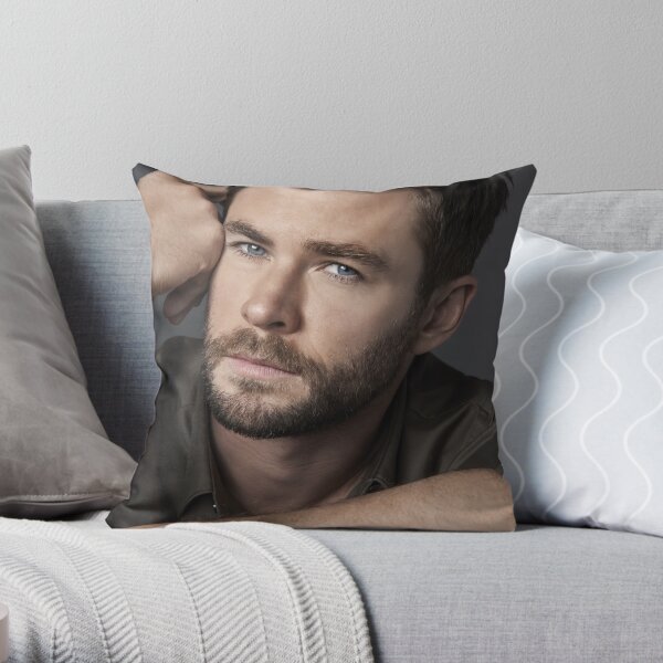 Chris Hemsworth Seductive Throw Pillow