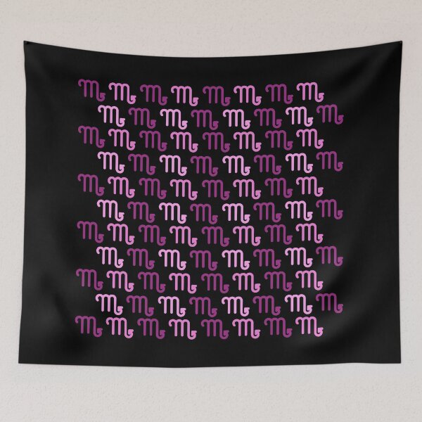 Item preview, Pink scorpio sign, astrology zodiac symbol black background designed and sold by Stéphane  Thirion.