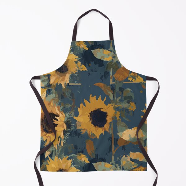 Item preview, Expressive Sunflowers: Teal & Beige designed and sold by TopArtsy.