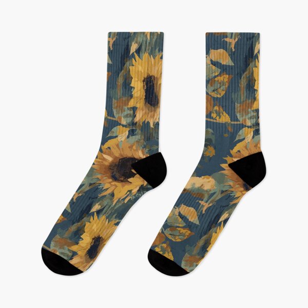 Item preview, Expressive Sunflowers: Teal & Beige designed and sold by TopArtsy.