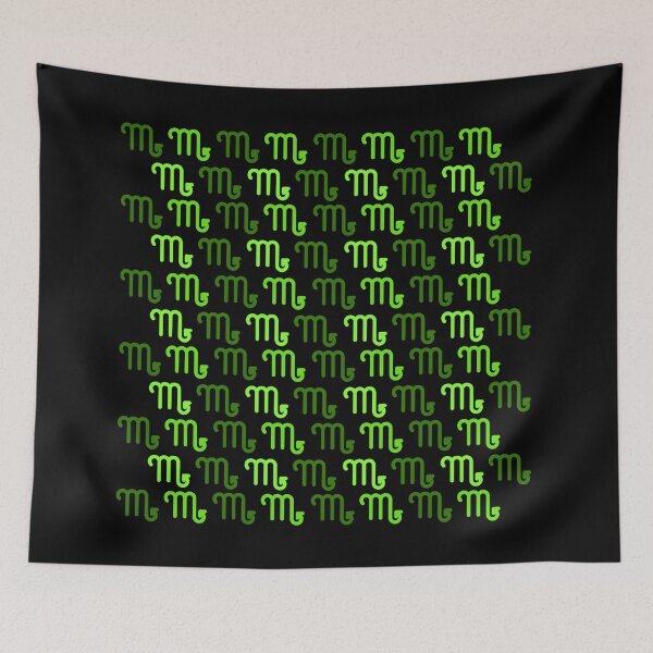 Item preview, Green scorpio sign, astrology zodiac symbol black background designed and sold by Stéphane  Thirion.