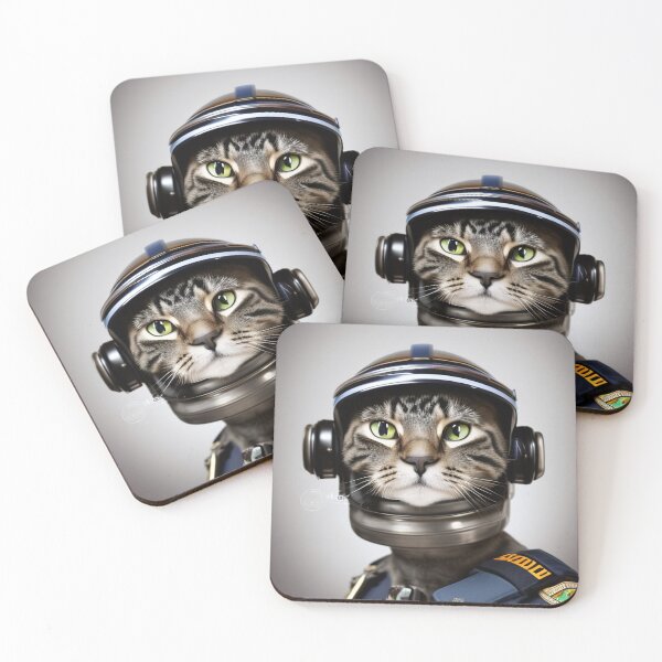 Item preview, Galactic Cat: Cute Feline in Space Gear designed and sold by artmangos.