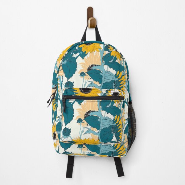 Item preview, Sunflower Shaped Canvas: Turquoise & Amber designed and sold by TopArtsy.