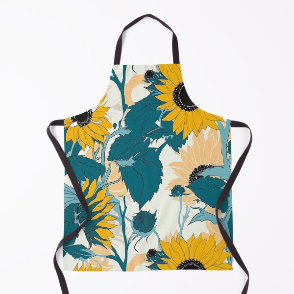 Item preview, Sunflower Shaped Canvas: Turquoise & Amber designed and sold by TopArtsy.