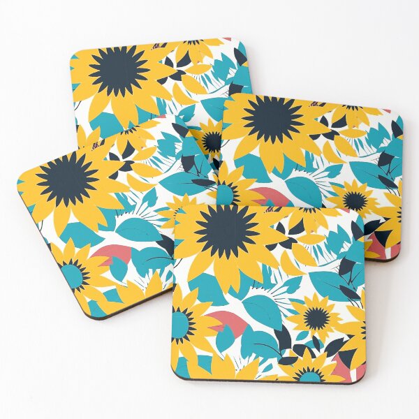 Item preview, Bold Sunflower Arrangements: Turquoise & Aquamarine designed and sold by TopArtsy.