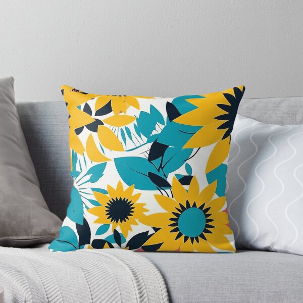 Item preview, Bold Sunflower Arrangements: Turquoise & Aquamarine designed and sold by TopArtsy.