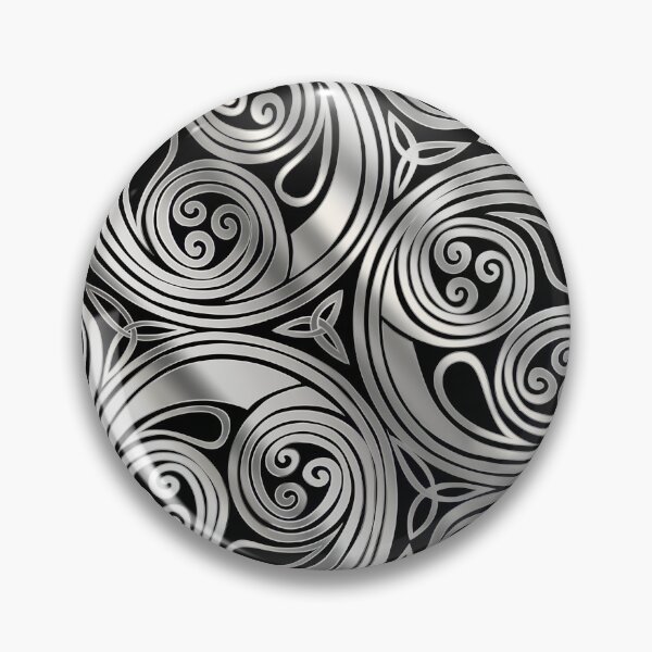 Item preview, Silver triskelle design 2 black fill designed and sold by Donkjonk.
