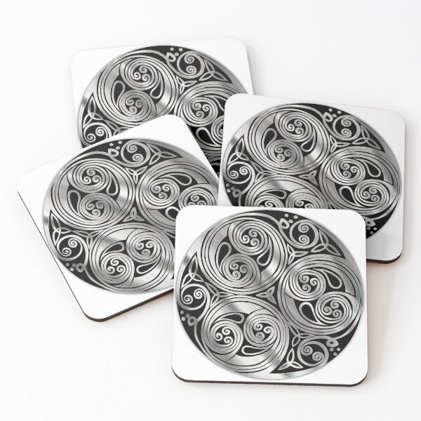 Item preview, Silver triskelle design 2 black fill designed and sold by Donkjonk.