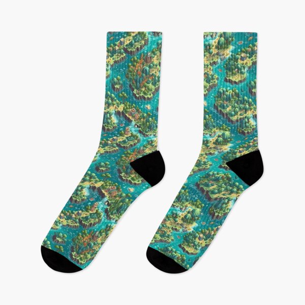 Item preview, Tropical isometric archipelago tiling pattern designed and sold by paulstamp.