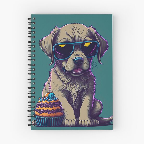Artikelvorschau, Cooler Hund mit Sonnenbrille und Kuchen - Stilvolles Hunde-Geburtstags-Gif entworfen und verkauft von Diegos-.