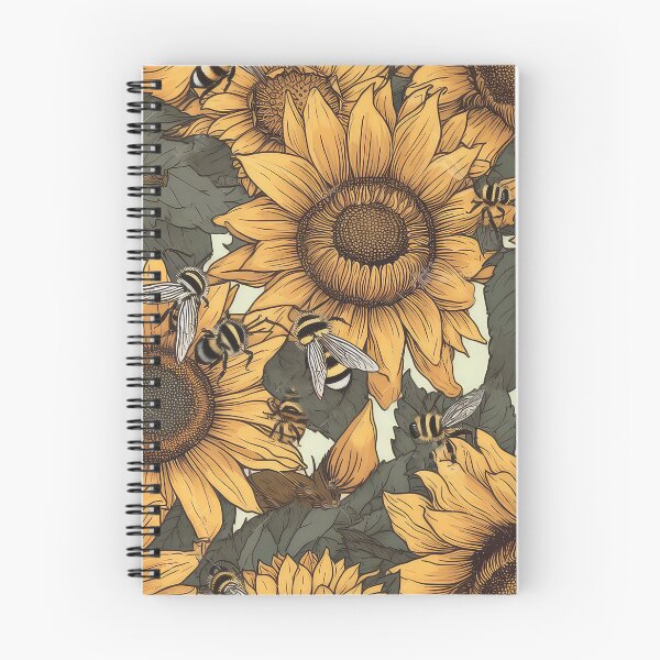 Item preview, Bee on a sunflower sketch designed and sold by Pixel  Playground.