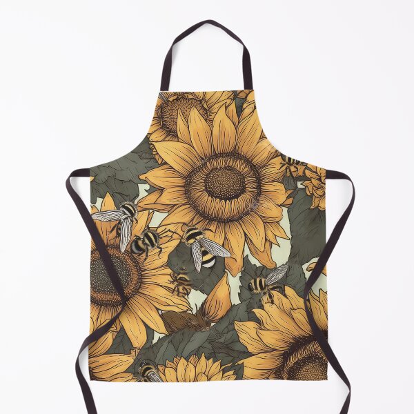Item preview, Bee on a sunflower sketch designed and sold by Pixel Playground.