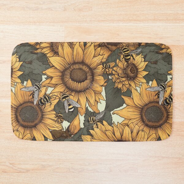 Item preview, Bee on a sunflower sketch designed and sold by Pixel  Playground.