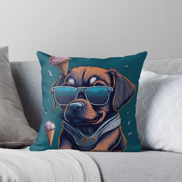 Item preview, Cool Dog with Sunglasses and Ice Cream designed and sold by Diegos-.