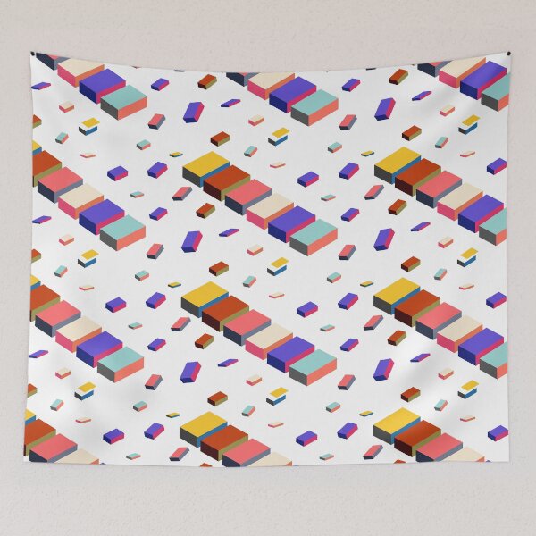 Item preview, 3D geometric pattern, realistic colorful pattern designed and sold by Pattrenonly.