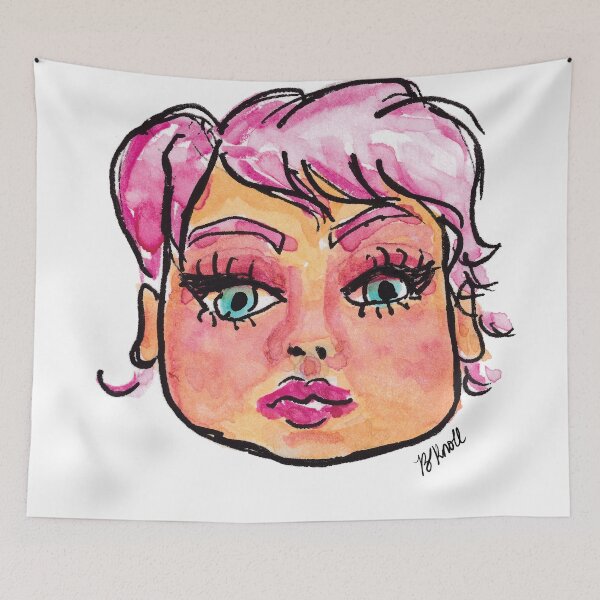 Item preview, Pink Haired Girl Sketchbook Tour Collection Brenda Knoll designed and sold by Brenda  Knoll.