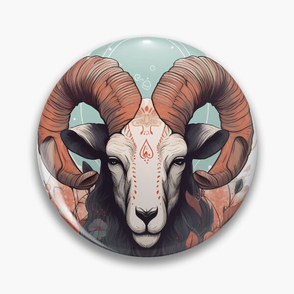 Item preview, Boho Style Aries Zodiac Sign Art, Aries Zodiac Sign Gift designed and sold by ADGFX.