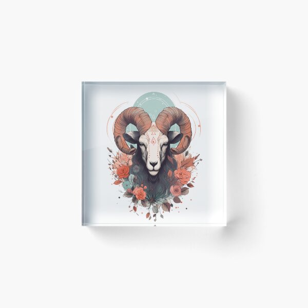Item preview, Boho Style Aries Zodiac Sign Art, Aries Zodiac Sign Gift designed and sold by ADGFX.