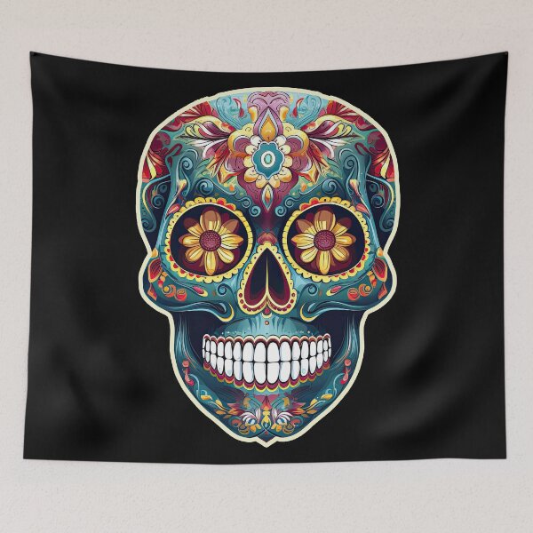 Item preview, Turquoise Mexican Sugar Skull designed and sold by danielliamgill.
