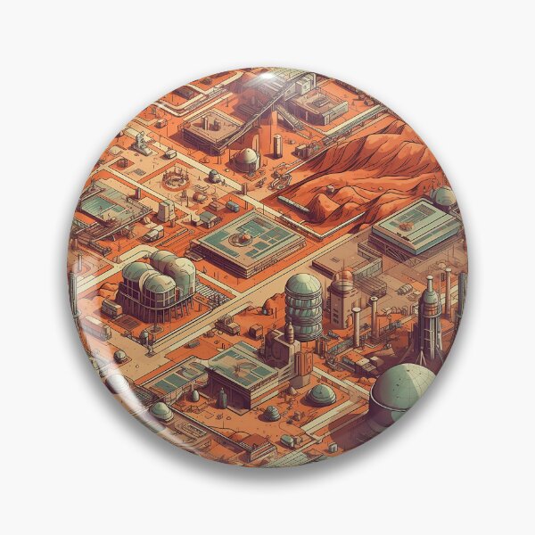 Item preview, Isometric space adventure Mars base tiling pattern designed and sold by paulstamp.