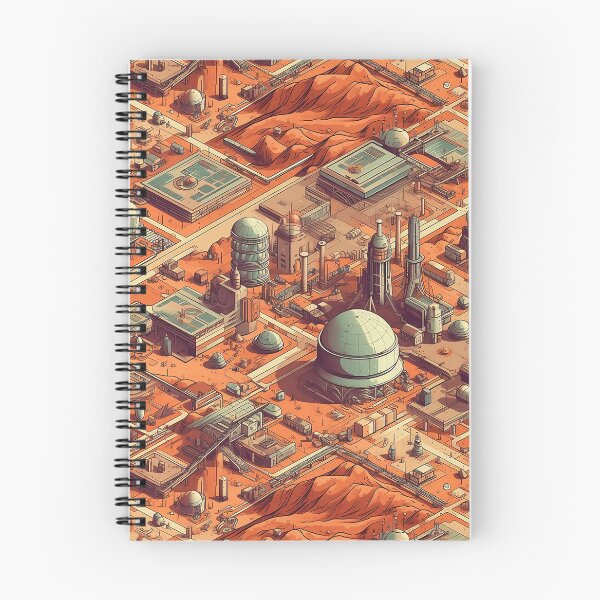 Item preview, Isometric space adventure Mars base tiling pattern designed and sold by paulstamp.