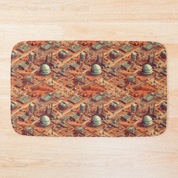 Item preview, Isometric space adventure Mars base tiling pattern designed and sold by paulstamp.