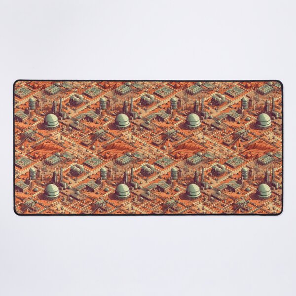 Item preview, Isometric space adventure Mars base tiling pattern designed and sold by paulstamp.