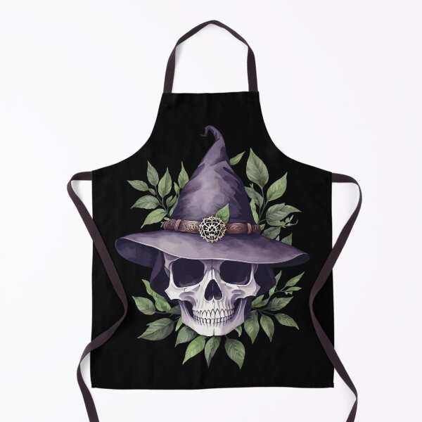 Item preview, Wildcraft Witchery | Witch Skull | Witch Hat | Darkly Enchanting Skull and Herb | Earthy Skull with Leaves designed and sold by Eh Plus Designs.