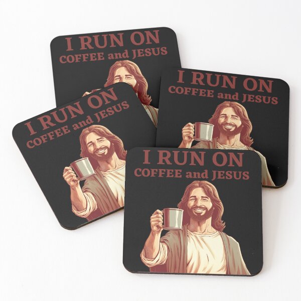 Item preview, I Run On Coffee and Jesus designed and sold by ArtisShops.