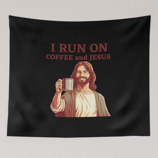 Item preview, I Run On Coffee and Jesus designed and sold by ArtisShops.