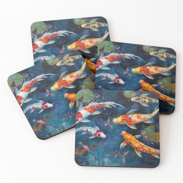 Item preview, Surreal Koi Pond with Lily Pads and Flowers designed and sold by Deep-Indigo.