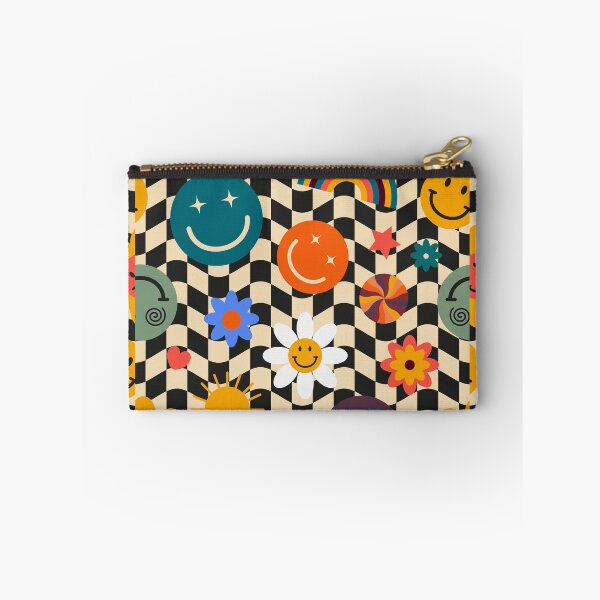 Item preview, Vintage Retro Pattern with Smiling Faces and Flowers  designed and sold by silviaol.