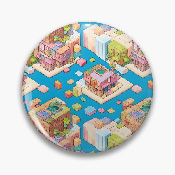 Item preview, Isometric Floating City Abstract Art designed and sold by MudbloodStore.