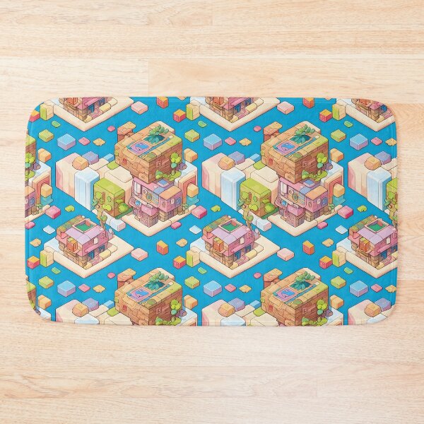 Item preview, Isometric Floating City Abstract Art designed and sold by MudbloodStore.