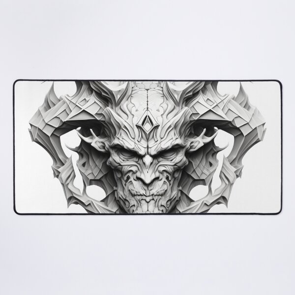 Item preview, Black and white Diabolic Deamon designed and sold by Artsynator.