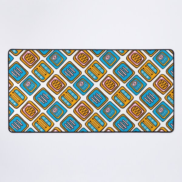 Item preview, Turquoise, pink and orange retro feel pattern designed and sold by acbcesarz.